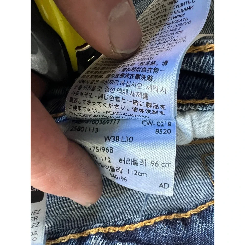 Levis Straight Leg Jeans Mens 38x30 Blue Good Medium Wash Denim 502‎ 505 514